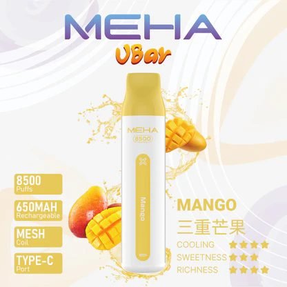 MEHA VBar 魅嗨小白條 8500 3% 醇熟尼古丁鹽 順滑入喉解癮更到位 小白條輕盈手感 綻放純粹果香 650mAh長效續航始終如一 台灣現貨:圖片 6